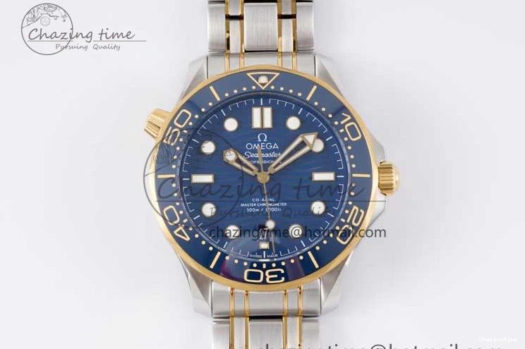 0118 ZeroBulk Seamaster Diver 300M SS YG Blue Ceramic Bezel JVSF 1:1 Best Edition Blue Dial on SS YG Bracelet A 7784